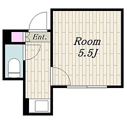 大田区中央8丁目マンション 1Kの間取図画像