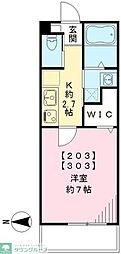 ハレルアナ 1Kの間取図画像
