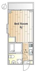 ラ・プティ・メゾン 1Kの間取図画像