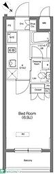 プラウドフラット蒲田 1Kの間取図画像
