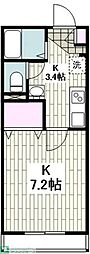 エクレール東糀谷イースト 1Kの間取図画像