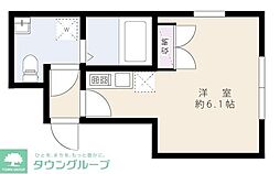 ANNEX千鳥町 ワンルームの間取図画像