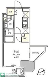 JR京浜東北・根岸線 大森駅 徒歩2分の賃貸マンション 12階1Kの間取り