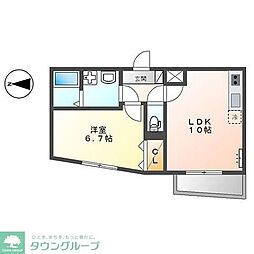 京急空港線 穴守稲荷駅 徒歩25分の賃貸マンション 1階1LDKの間取り
