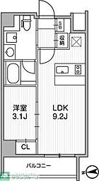 都営浅草線 馬込駅 徒歩5分の賃貸マンション 1階1LDKの間取り