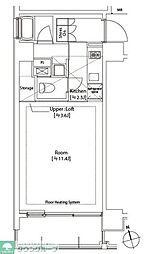都営浅草線 中延駅 徒歩1分の賃貸マンション 12階1Kの間取り