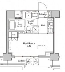 東急大井町線 戸越公園駅 徒歩2分の賃貸マンション 2階1Kの間取り