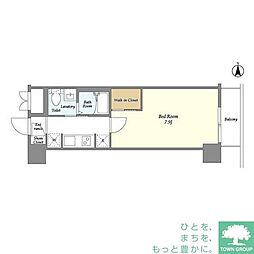 東京メトロ南北線 白金高輪駅 徒歩8分の賃貸マンション 4階1Kの間取り
