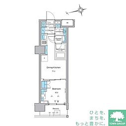 都営浅草線 戸越駅 徒歩4分の賃貸マンション 3階1DKの間取り