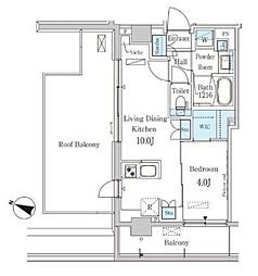 都営浅草線 西馬込駅 徒歩9分の賃貸マンション 5階1LDKの間取り