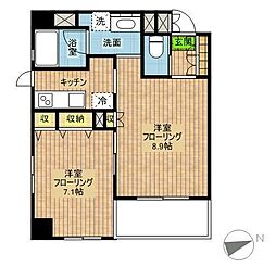 クリオ戸越銀座壱番館 1LDKの間取図画像