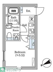 エスジーコート学芸大学 1Kの間取図画像
