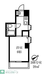 S・FLAT ワンルームの間取図画像