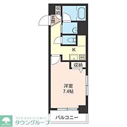エスティメゾン品川シーサイド1 1Kの間取図画像