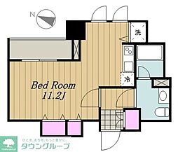 アクロス目黒タワー ワンルームの間取図画像