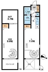 CASSIA目黒 1SLDKの間取図画像