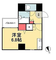 ドルチェ東京深川・壱番館 ワンルームの間取図画像