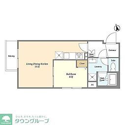 グローベルザ・クレス押上 1LDKの間取図画像