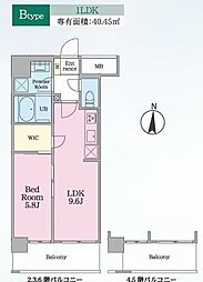 クラン千歳 1LDKの間取図画像