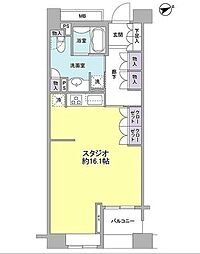 パークフラッツ銀座イースト ワンルームの間取図画像