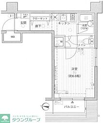 ラグジュアリーアパートメント本郷 1Kの間取図画像