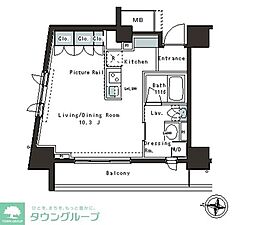 ParkAxis本郷の杜 1Kの間取図画像