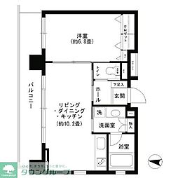 クリオ文京小石川 1LDKの間取図画像