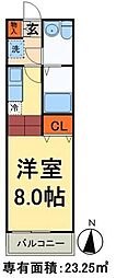 RESIDIA上野御徒町 ワンルームの間取図画像