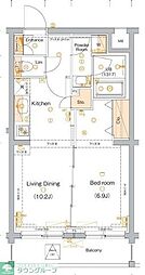 ARTESSIMOSALIRE 1LDKの間取図画像