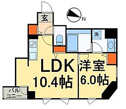 レジディア三越前 1LDKの間取図画像