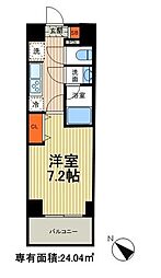 オランジェK 1Kの間取図画像