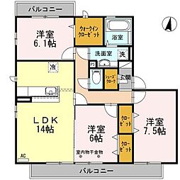 KAHLUA 3LDKの間取図画像