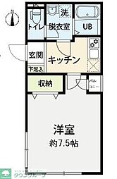 GLOBEResidence111 1Kの間取図画像