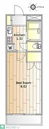 エンジェルス守屋 1Kの間取図画像