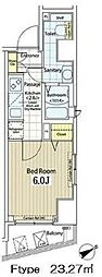 カスタリア銀座2 1Kの間取図画像