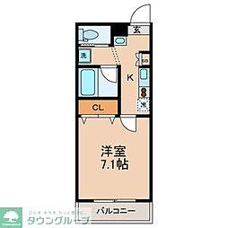 ハニーマンション 1Kの間取図画像