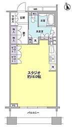 パークフラッツ銀座イースト ワンルームの間取図画像