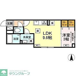 グラナーデ扇IC 1LDKの間取図画像
