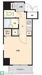 プレステージ錦糸町 1Kの間取図画像
