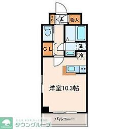 モンリッシュ2 ワンルームの間取図画像
