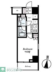 リヴシティ綾瀬WEST 1Kの間取図画像