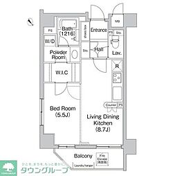 COMFORIA代々木上原 1LDKの間取図画像