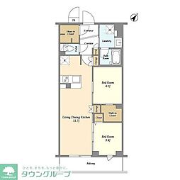 KDXRESIDENCE田園調布南 2LDKの間取図画像