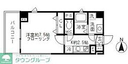 リヴェールタワー綾瀬 1Kの間取図画像