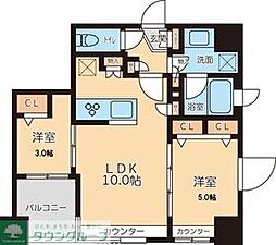 グランカーサ文京千石 2LDKの間取図画像