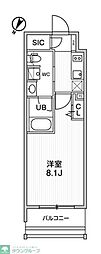 ステージグランデ日本橋人形町 1Kの間取図画像