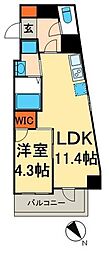 RESIDIA日本橋馬喰町2 1LDKの間取図画像