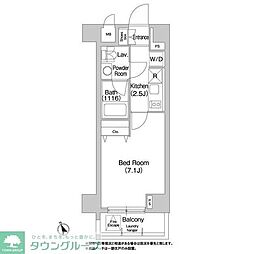 コンフォリア豊洲 1Kの間取図画像