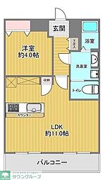 岡本グリーンハイツ 1LDKの間取図画像
