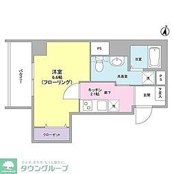 メゾン・ド・クロシェット 1Kの間取図画像